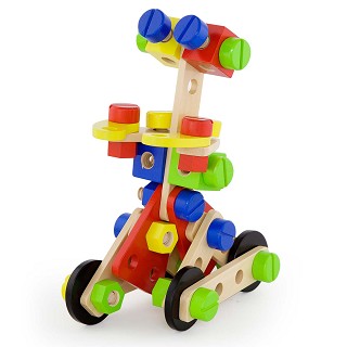 Viga Toys - Konstruktionsset aus Holz - 68 Teile